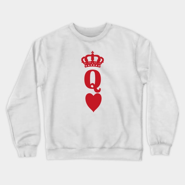 Queen of Hearts Crewneck Sweatshirt by UrbanLifeApparel